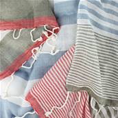 WIND - Foulard, chèche à franges