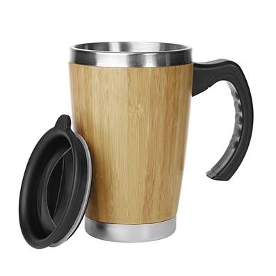 Mug BATCH avec anse, en bambou, votre logo inclus